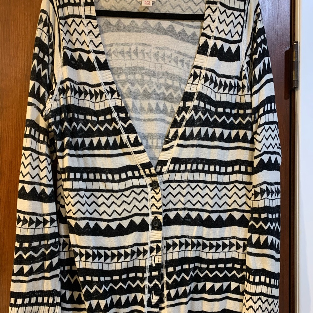 Aztec print sweater.